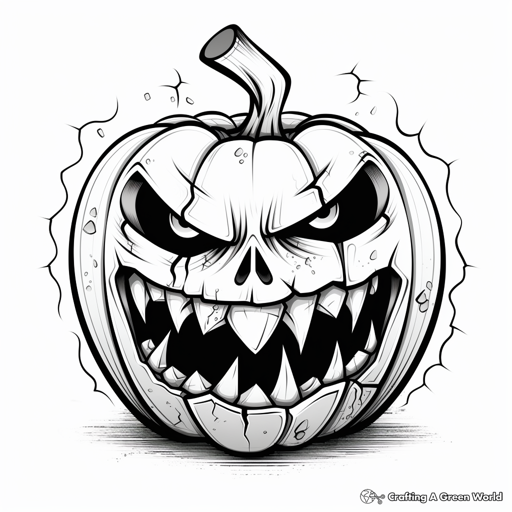 Scary halloween coloring pages