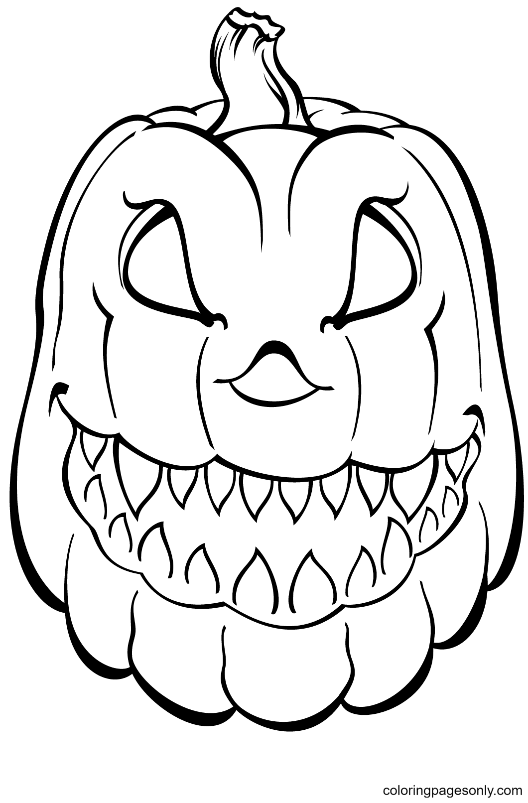 Jack o lantern coloring pages printable for free download
