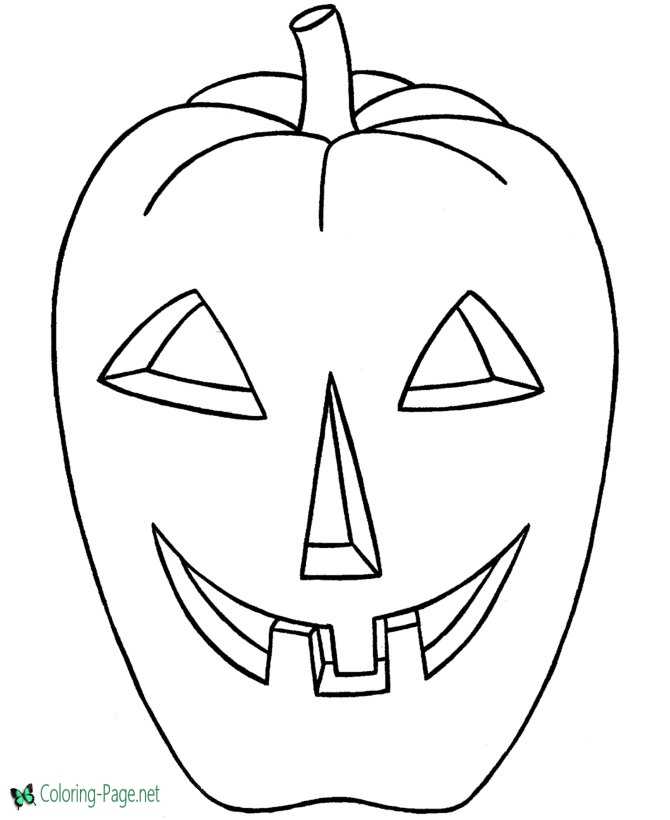 Jack o lantern coloring pages