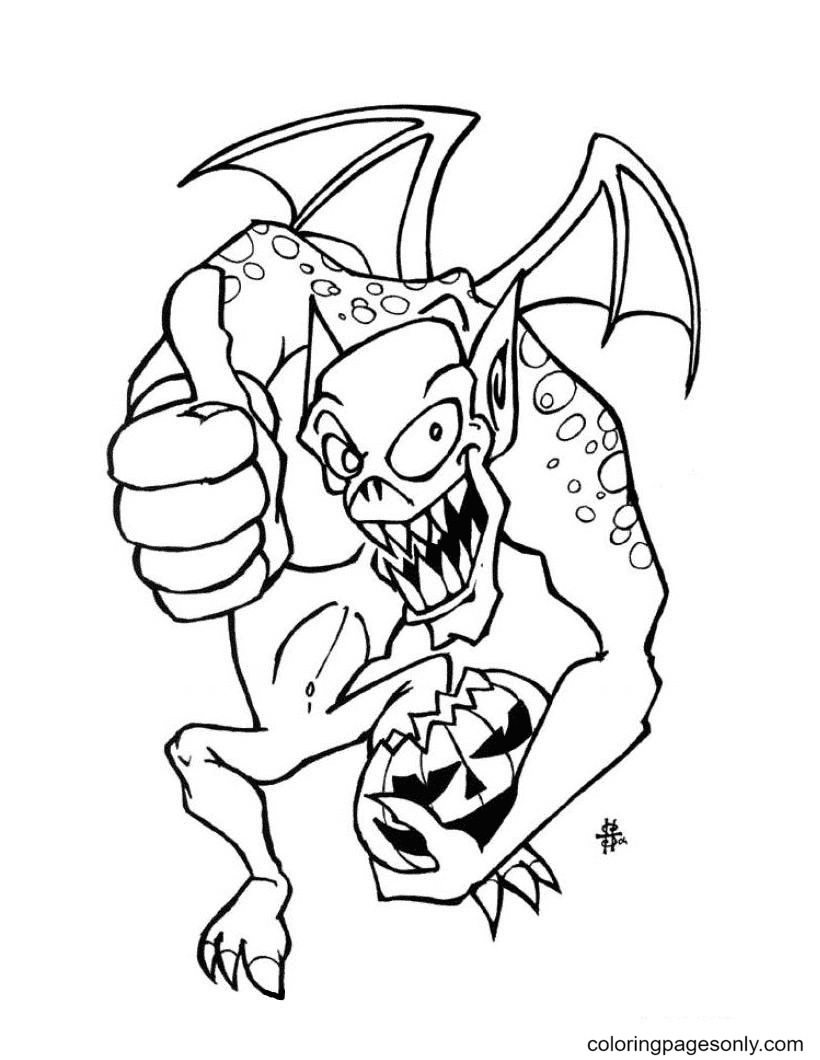 Halloween monsters coloring pages printable for free download