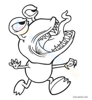 Free collection of monster coloring pages for kids