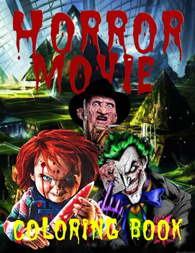 Horror movie coloring book scary creatures and creepy serial killers from classic horror adult coloring for stress relief and relaxation browse death leaves