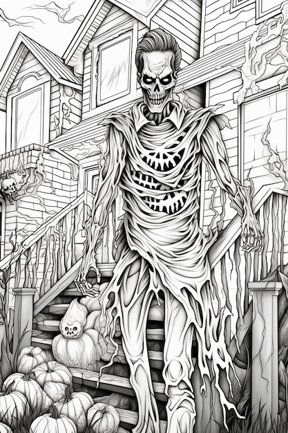 Page horror coloring pages images