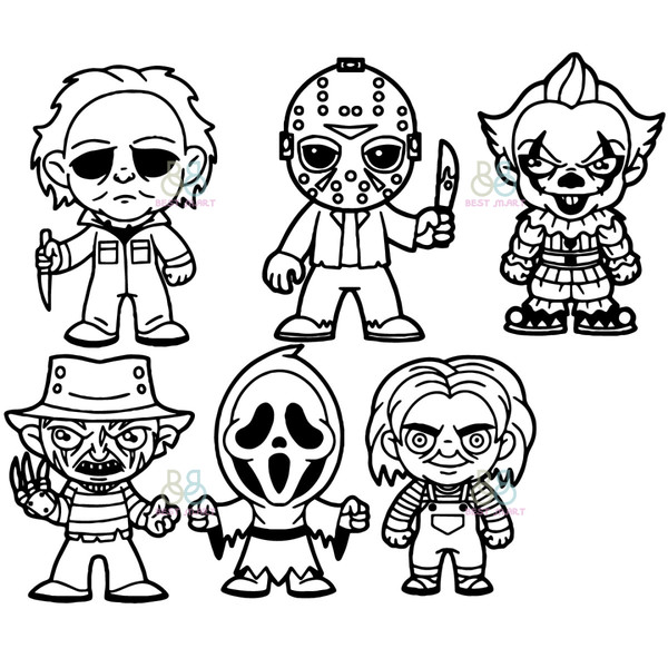 Horror movie killers friends svg halloween svg halloween k