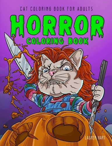 Horror coloring book for adults