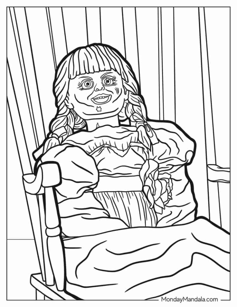 Horror coloring pages free pdf printables