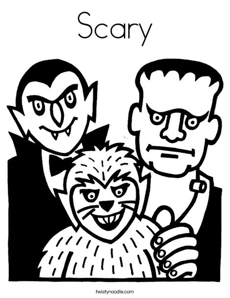 Scary coloring page