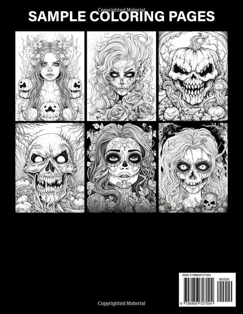 Dark night horror loring book halloween loring pages for men and women