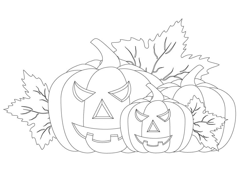 Free pumpkin coloring pages for kids