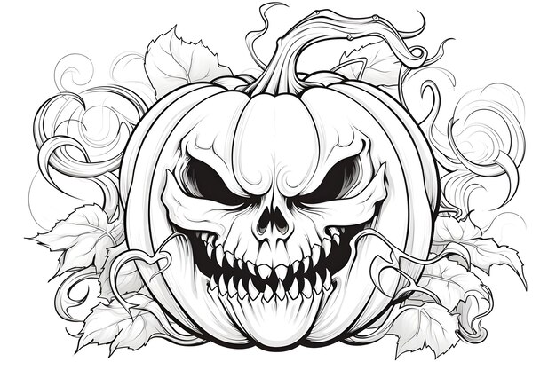 Page scary stylish skull pumpkin images