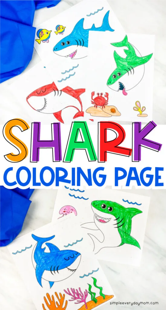 Shark printable coloring pages