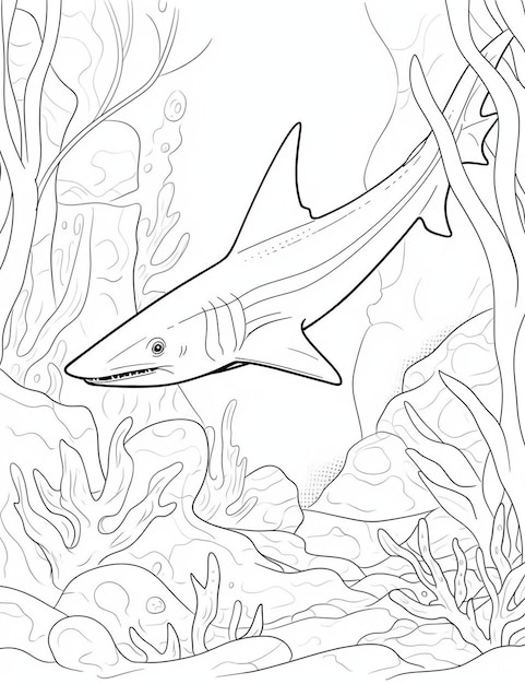 Page shark coloring pages images
