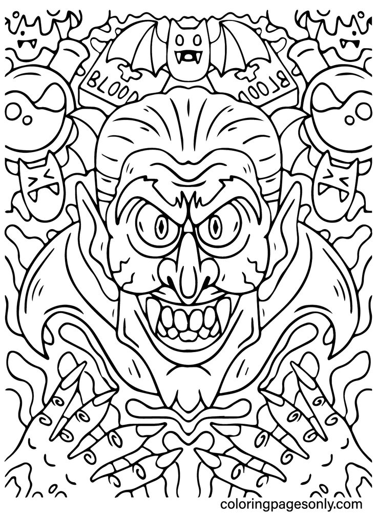 Spooktacular halloween coloring pages