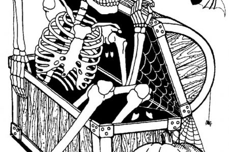 Halloween skeleton coloring pages archives