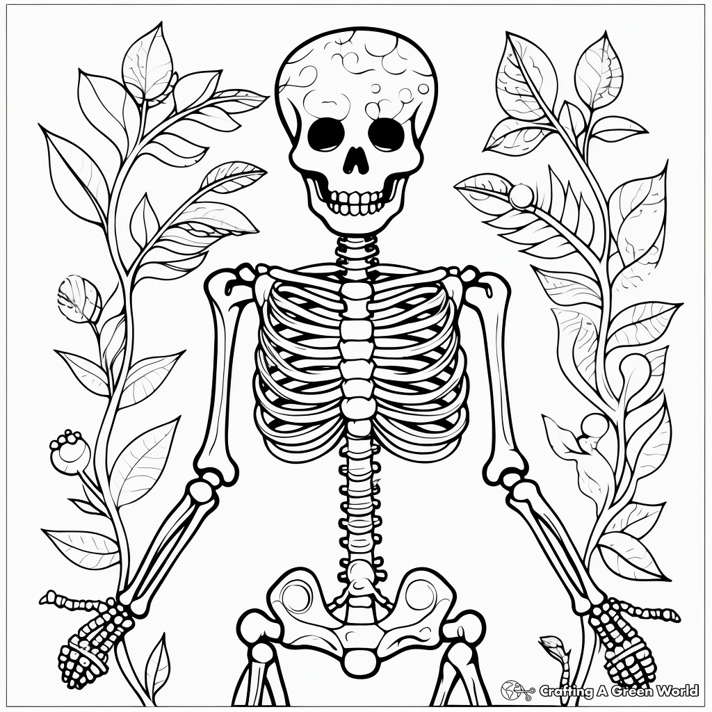 Skeleton coloring pages