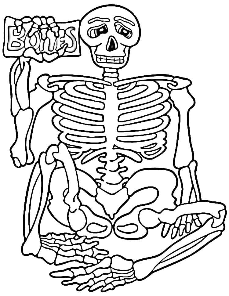 Skeleton coloring pages