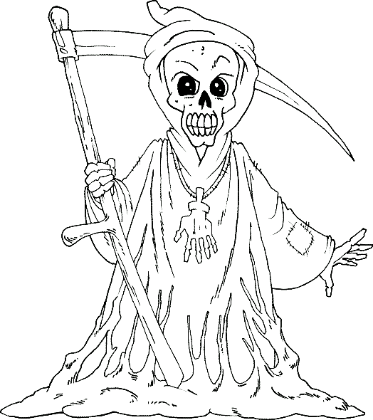 Scary coloring pages