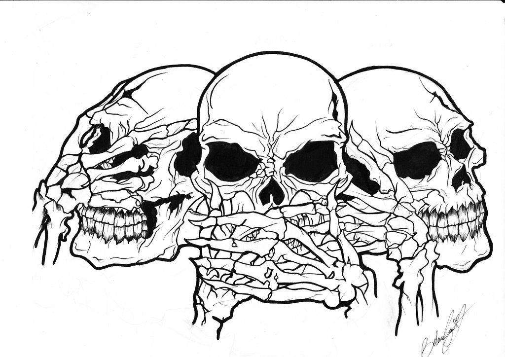 Skull coloring pages cool skull drawings skulls drawing