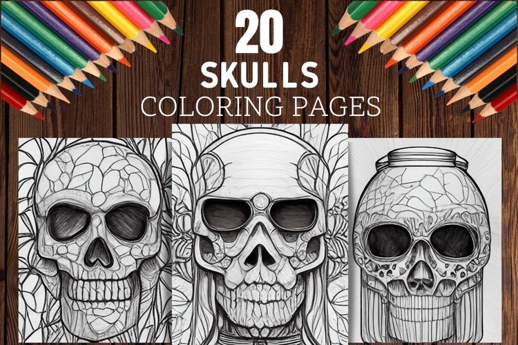 Skulls coloring pages