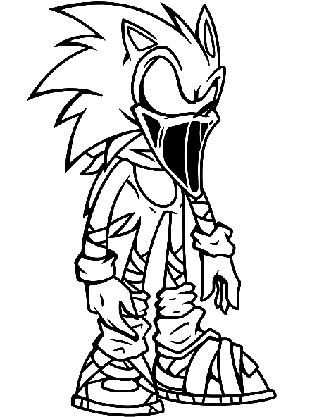 Sonic exe coloring pages