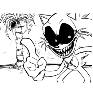 Sonic exe coloring pages printable for free download