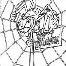 Scary black widow coloring pages
