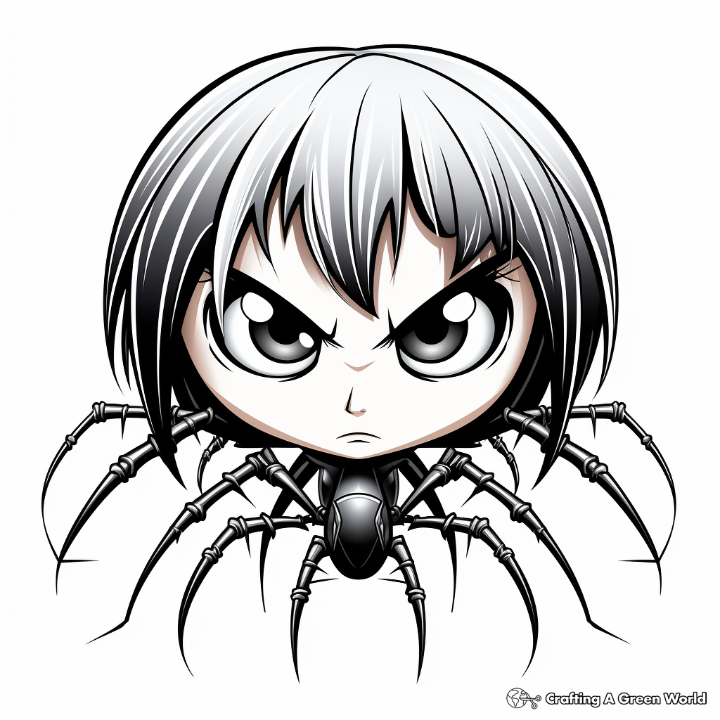 Black widow spider coloring pages