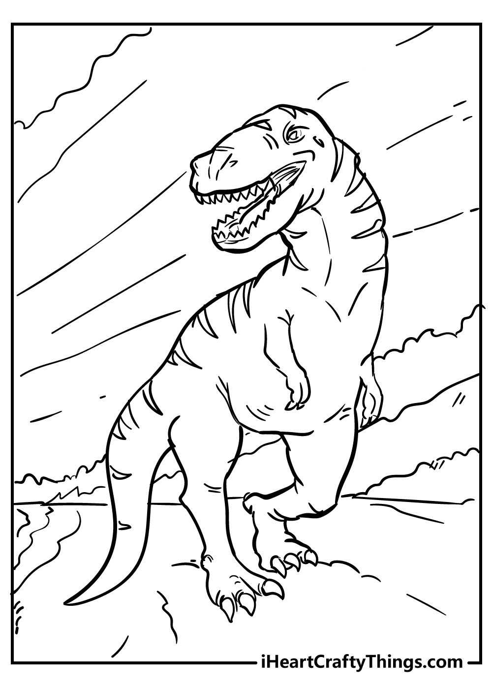 Tyrannosaurus coloring pages free printables