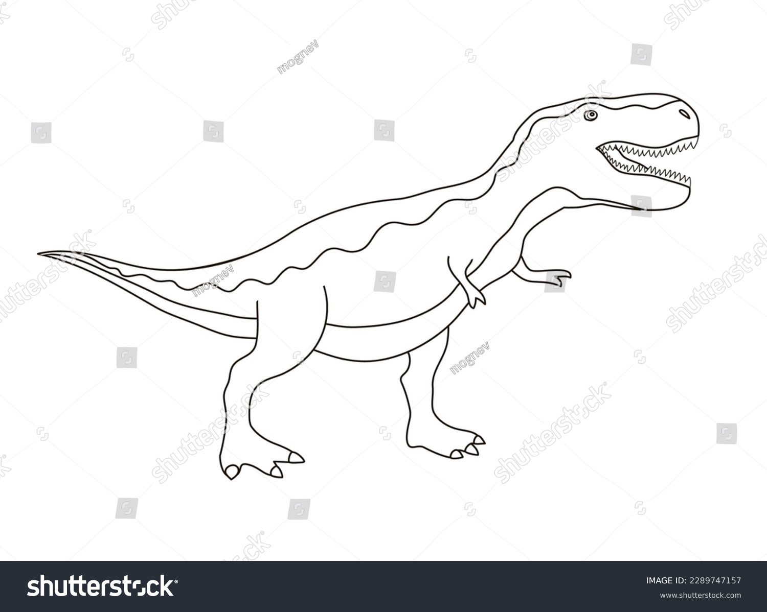 Scary tyrannosaurus rex carnivorous big lizard stock vector royalty free