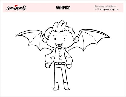 Youll be up to your neck in creativity with these vampire coloring pages