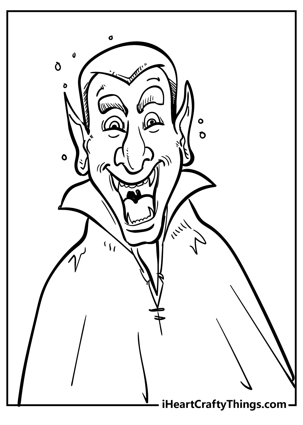 Vampire coloring pages free printables