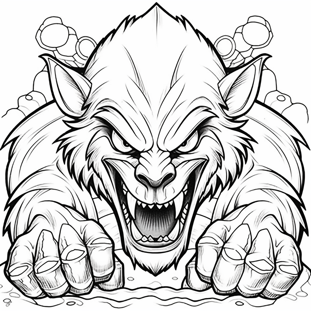 Werewolf coloring books for children years old coloring pages