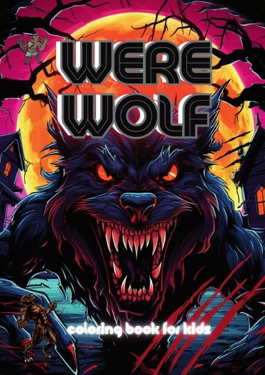 Werewolf colouring book for kids