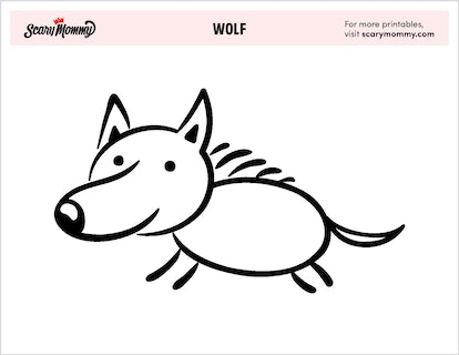 Wolf coloring pages for your brave little animal lover