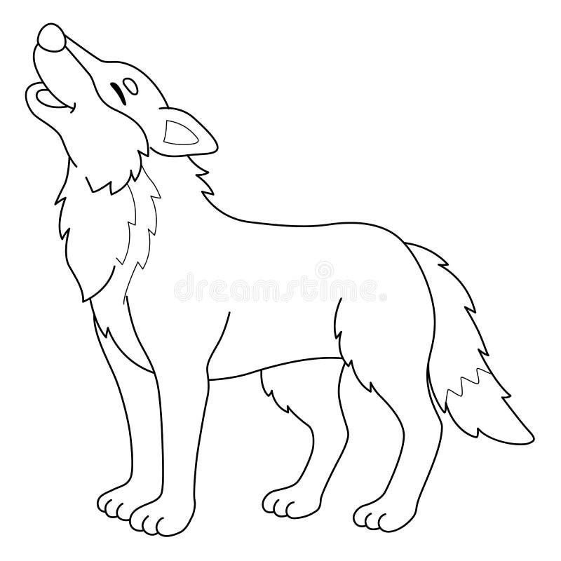 Wolf colouring stock illustrations â wolf colouring stock illustrations vectors clipart