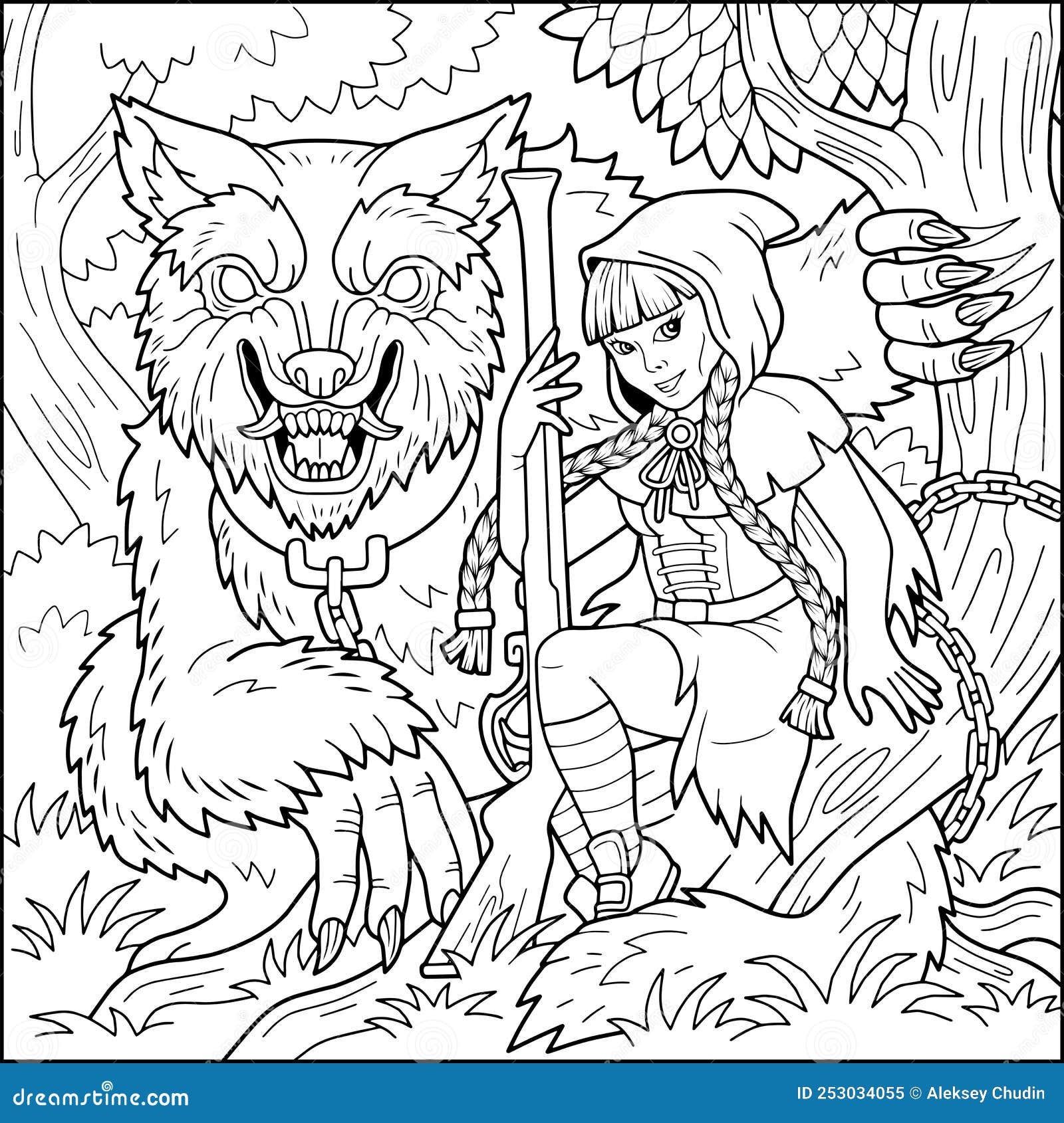Red riding hood coloring stock illustrations â red riding hood coloring stock illustrations vectors clipart
