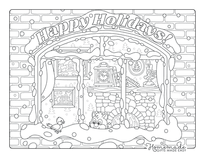Free printable winter coloring pages for kids adults