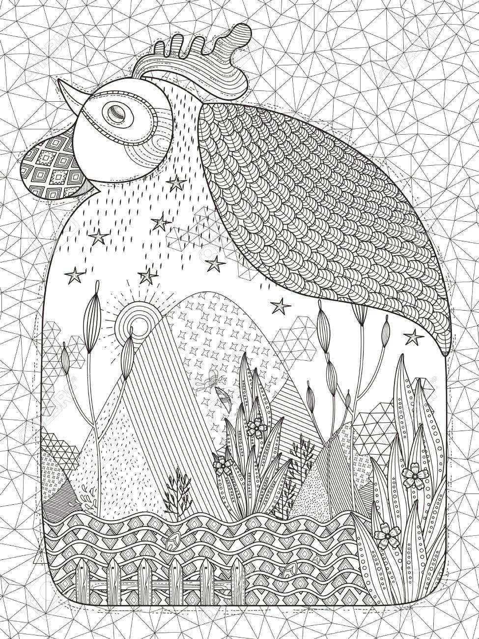 Adorable adult coloring page