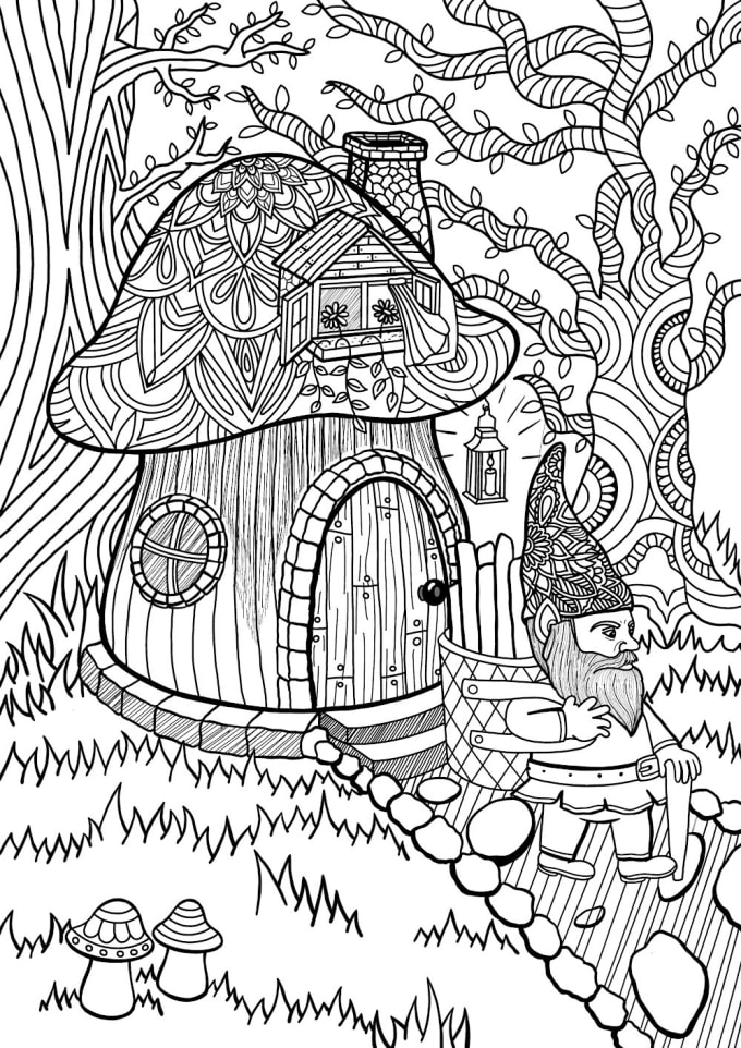 Draw beautiful detailed coloring pages for etsy or kindle by kiaracreado