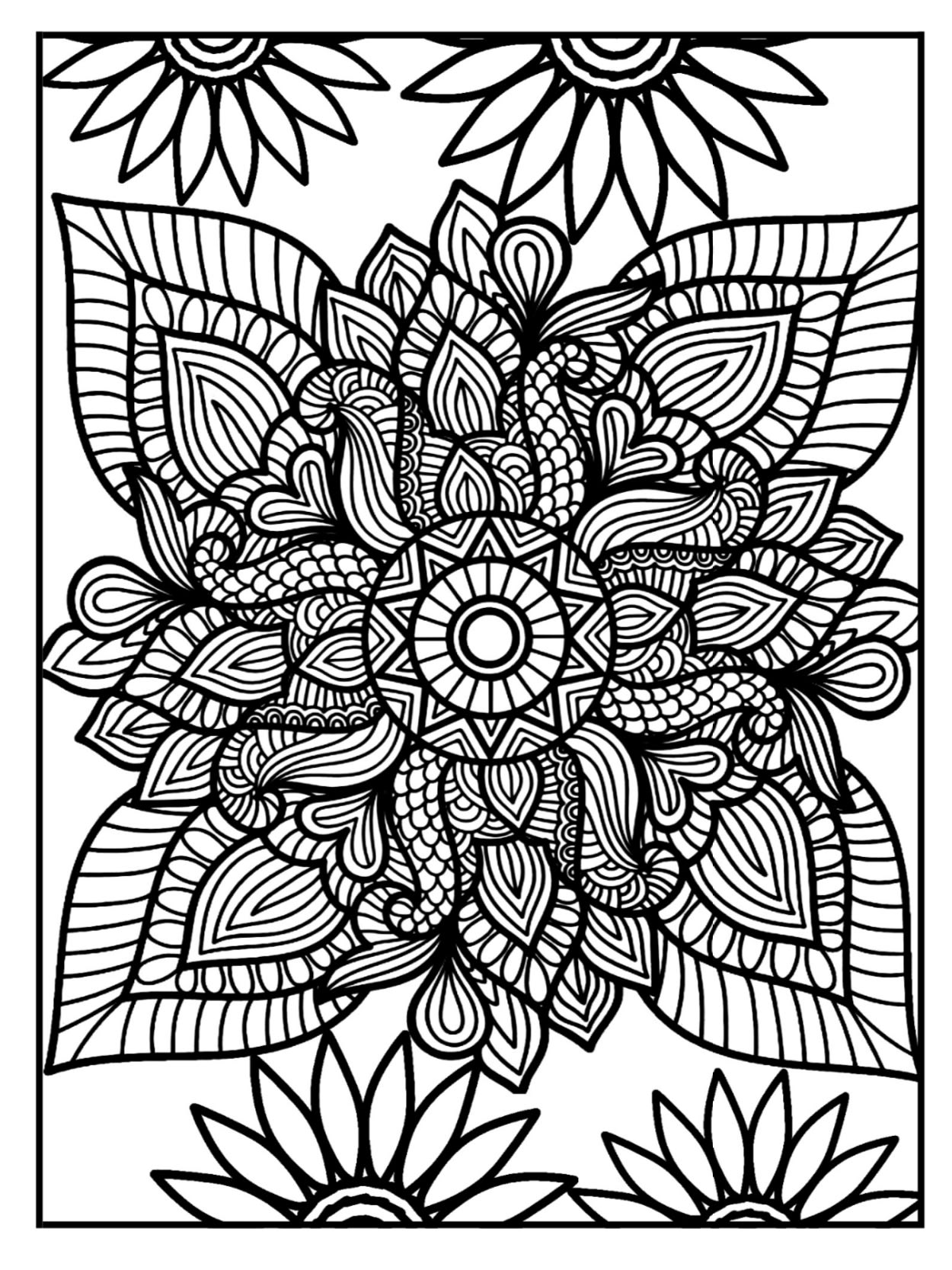 Design awesome mandala coloring pages for adults by mariamadesigns