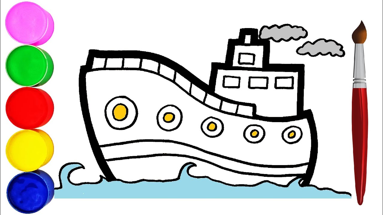 Wie zeichnet man ein schiff fãr kinder malen fãr kinder