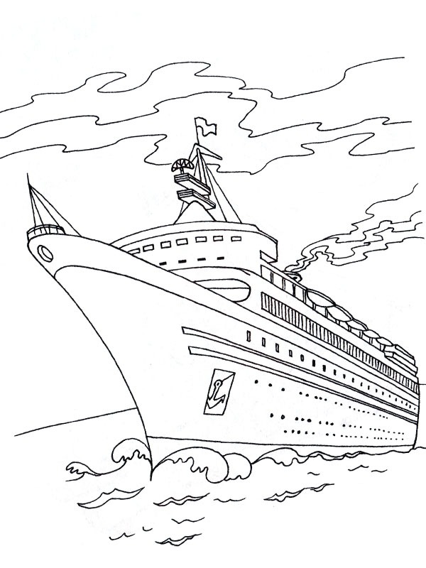 Ausmalbild kreuzfahrtschiff