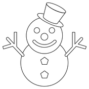 Ausmalbilder schneemann
