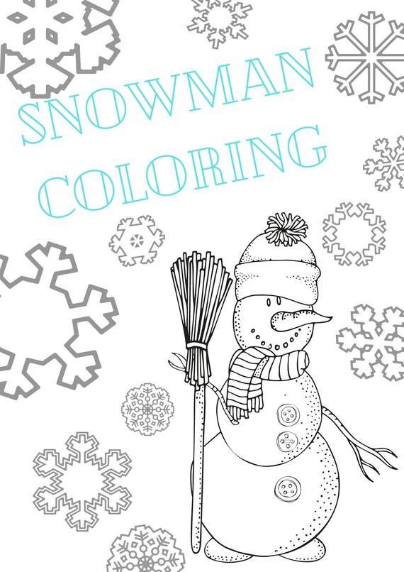 Schneemann ausmalbilder