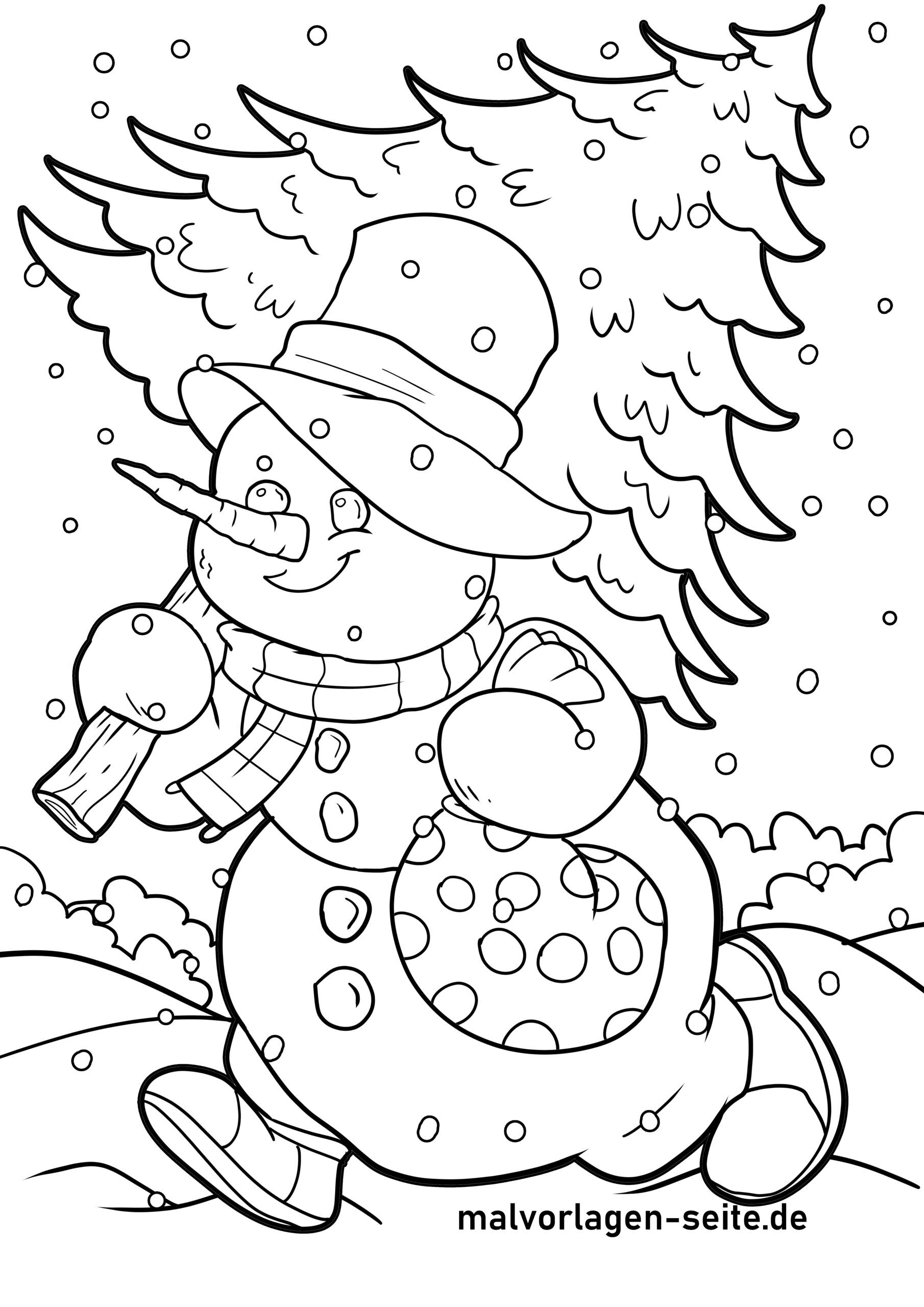 Malvorlage schneemann malvorlagen fãr kinr