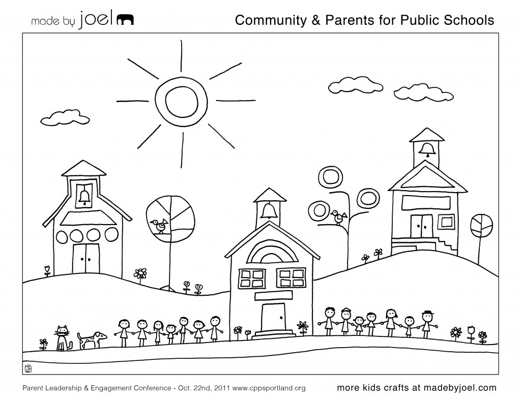 Munity parents for public schools coloring sheet â made by joel