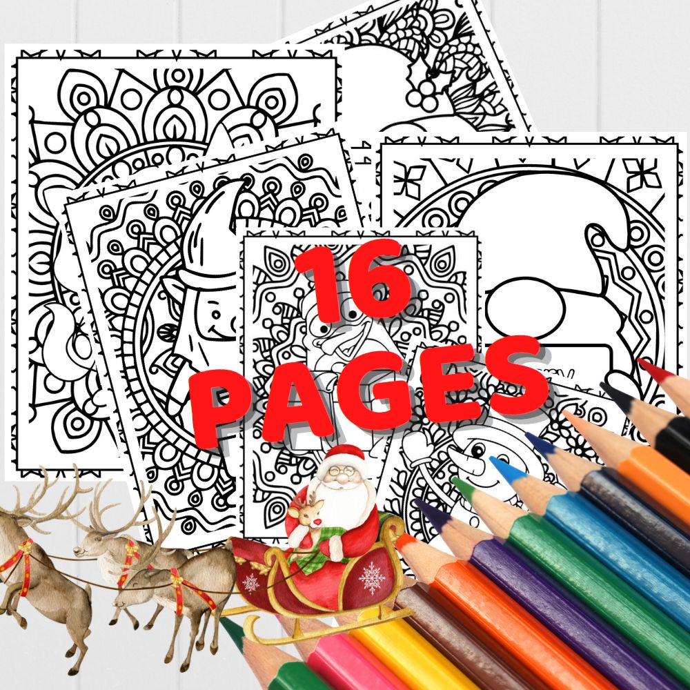 Mindfulness christmas coloring pageswinter coloring for new year printable made by teachers