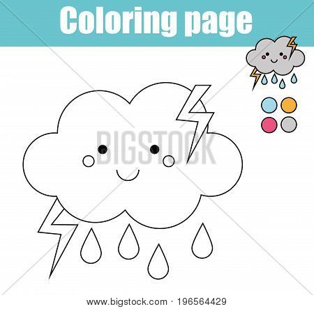 Coloring page cute vector photo free trial bigstock