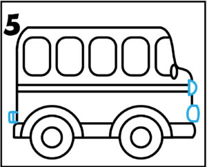 How to draw a school bus