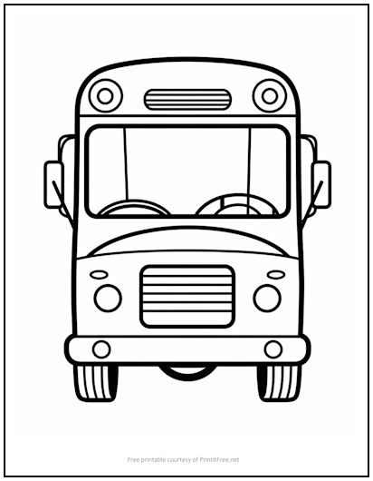 School bus coloring page print it free